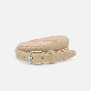 Cream Ponyhair Belt
